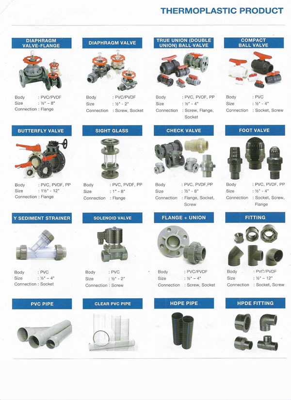 Thermoplastic valve and fitting